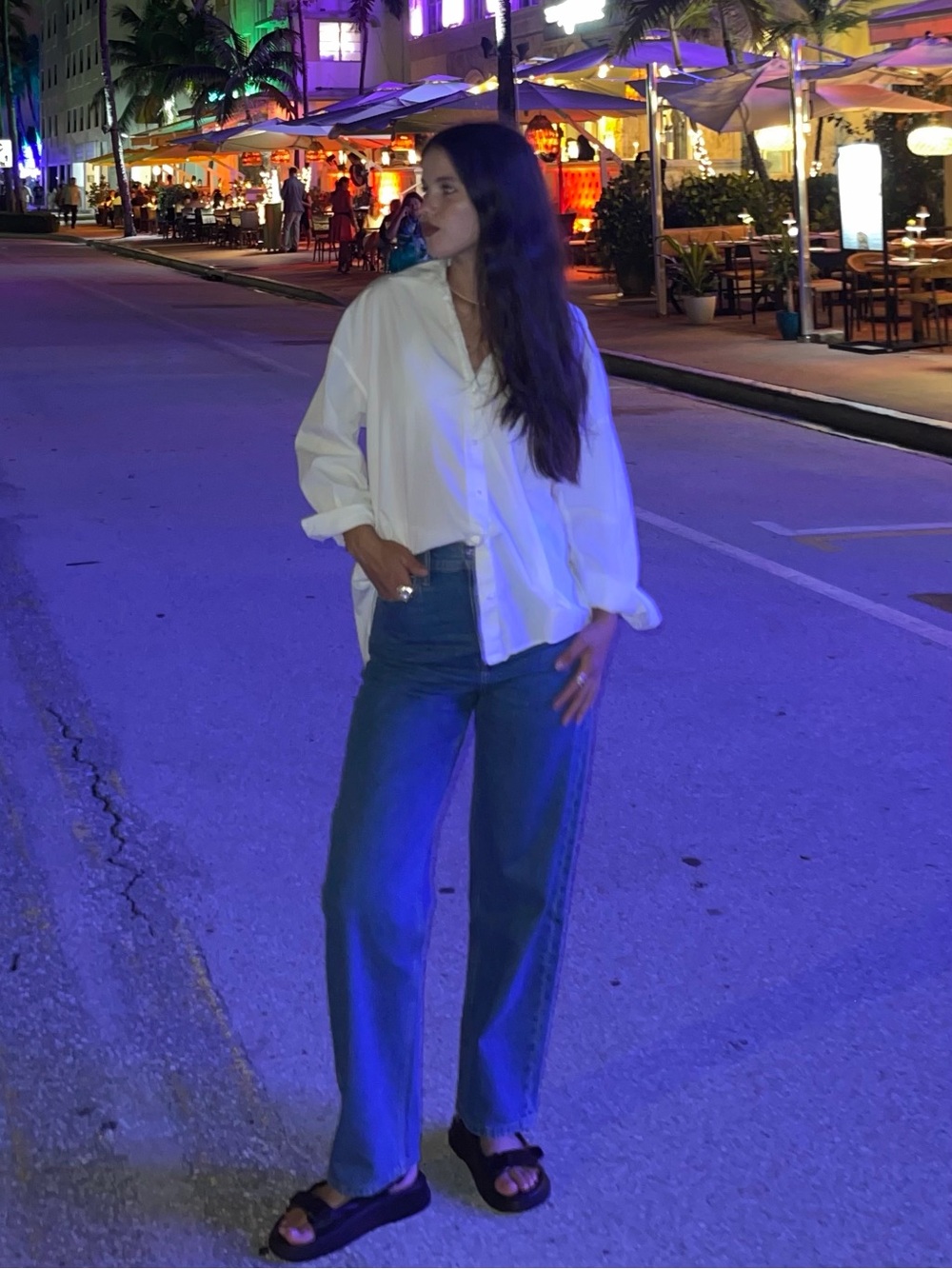 Calvin Klein Straight Leg high-waisted Jeans in Medium Blue Wash